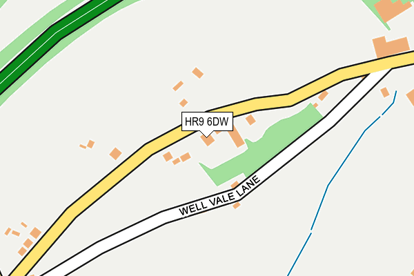 HR9 6DW map - OS OpenMap – Local (Ordnance Survey)