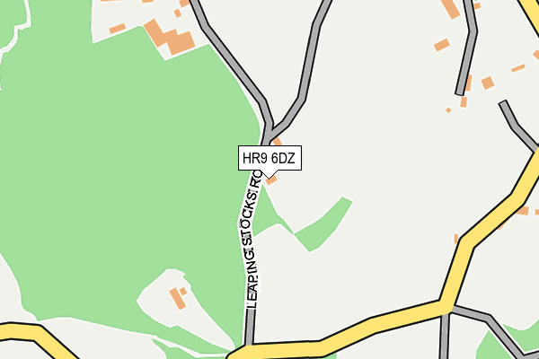 HR9 6DZ map - OS OpenMap – Local (Ordnance Survey)