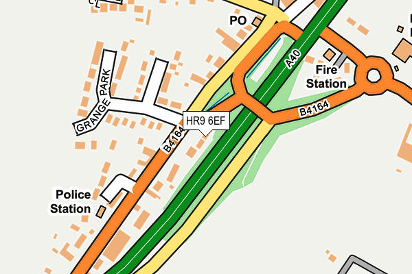 HR9 6EF map - OS OpenMap – Local (Ordnance Survey)