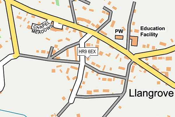 HR9 6EX map - OS OpenMap – Local (Ordnance Survey)