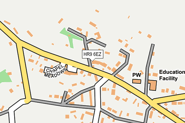 HR9 6EZ map - OS OpenMap – Local (Ordnance Survey)