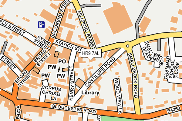 HR9 7AL map - OS OpenMap – Local (Ordnance Survey)