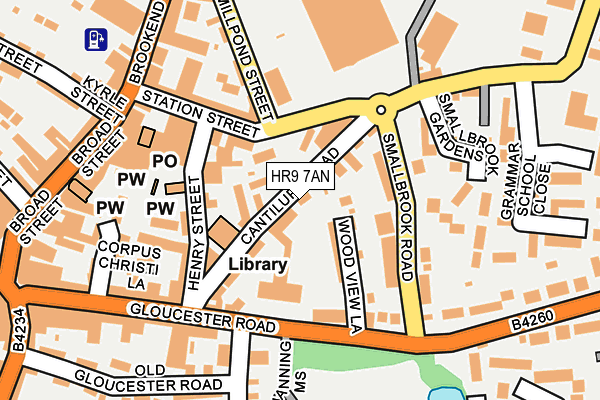 HR9 7AN map - OS OpenMap – Local (Ordnance Survey)