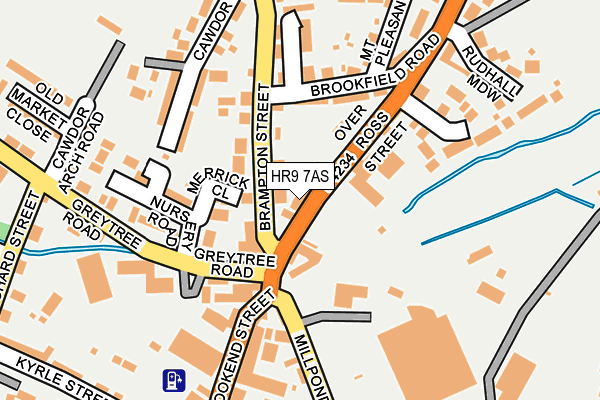 HR9 7AS map - OS OpenMap – Local (Ordnance Survey)