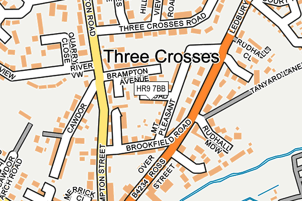 HR9 7BB map - OS OpenMap – Local (Ordnance Survey)