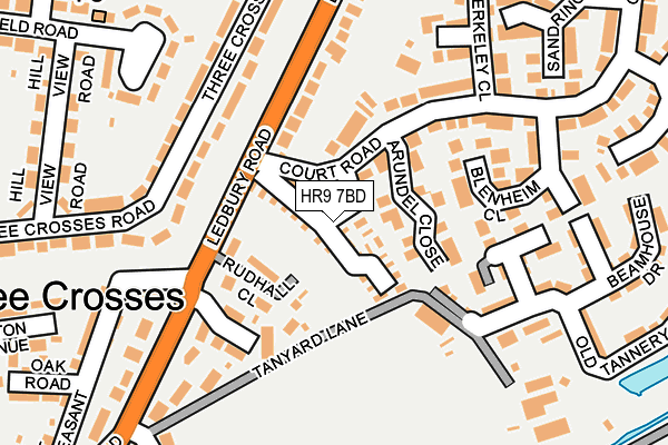 HR9 7BD map - OS OpenMap – Local (Ordnance Survey)