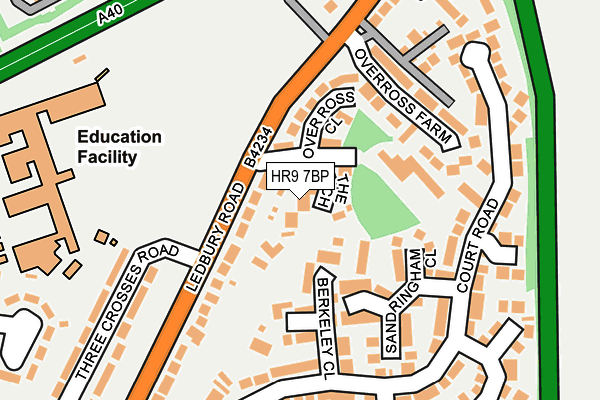 HR9 7BP map - OS OpenMap – Local (Ordnance Survey)