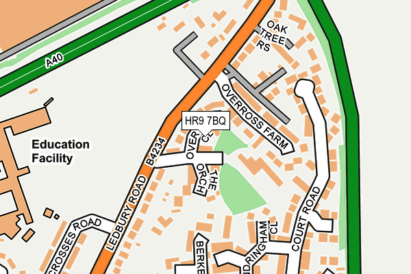 HR9 7BQ map - OS OpenMap – Local (Ordnance Survey)