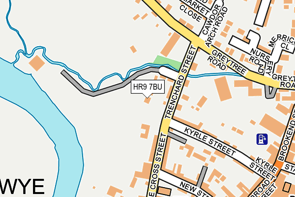 HR9 7BU map - OS OpenMap – Local (Ordnance Survey)