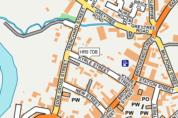 HR9 7DB map - OS OpenMap – Local (Ordnance Survey)