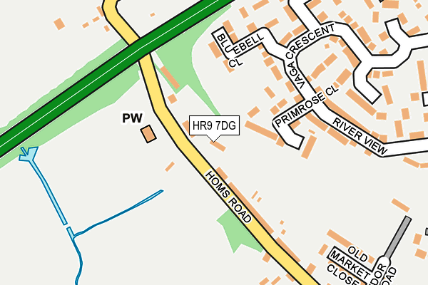 HR9 7DG map - OS OpenMap – Local (Ordnance Survey)