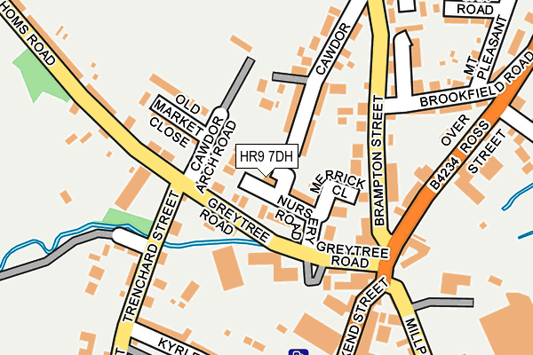 HR9 7DH map - OS OpenMap – Local (Ordnance Survey)