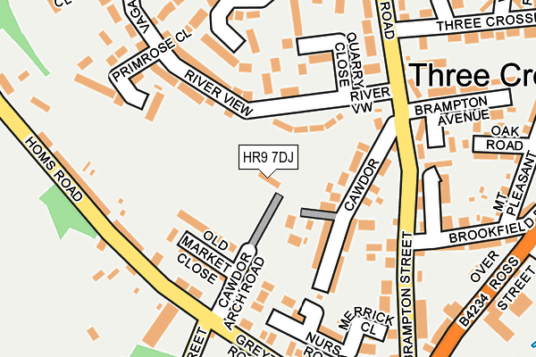 HR9 7DJ map - OS OpenMap – Local (Ordnance Survey)