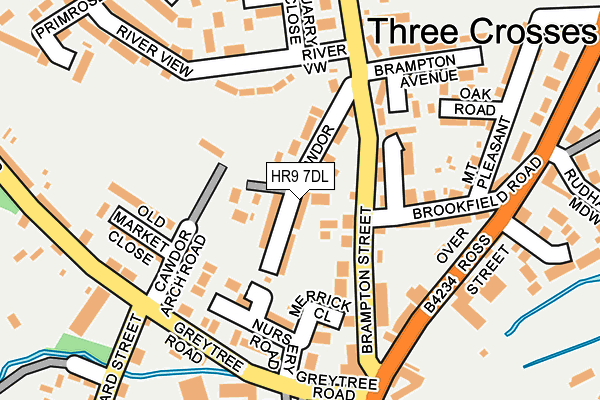 HR9 7DL map - OS OpenMap – Local (Ordnance Survey)