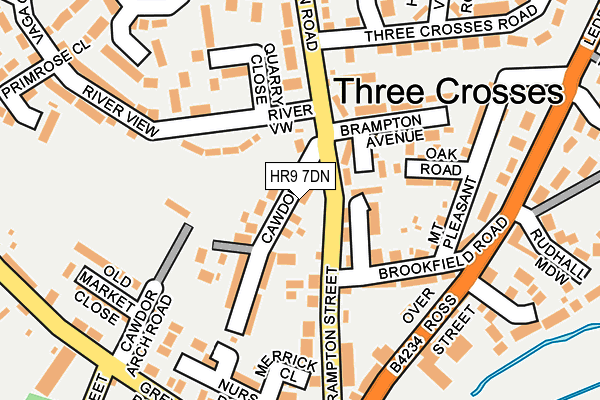 HR9 7DN map - OS OpenMap – Local (Ordnance Survey)