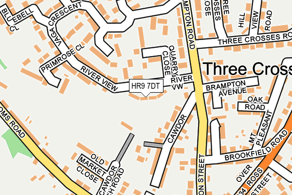 HR9 7DT map - OS OpenMap – Local (Ordnance Survey)