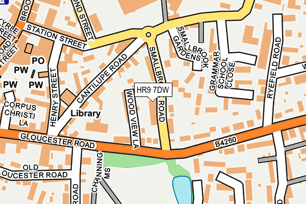 HR9 7DW map - OS OpenMap – Local (Ordnance Survey)