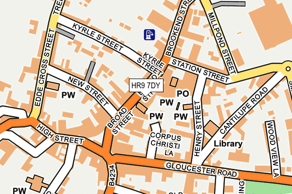 HR9 7DY map - OS OpenMap – Local (Ordnance Survey)