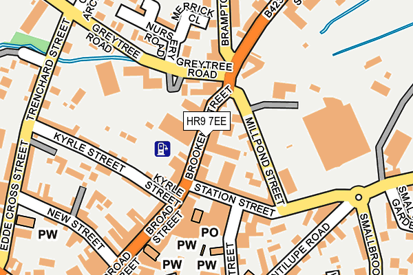 HR9 7EE map - OS OpenMap – Local (Ordnance Survey)