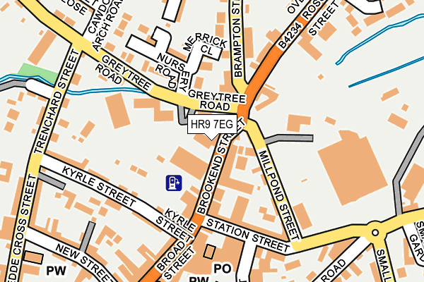 HR9 7EG map - OS OpenMap – Local (Ordnance Survey)