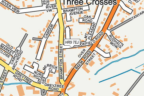 HR9 7EJ map - OS OpenMap – Local (Ordnance Survey)