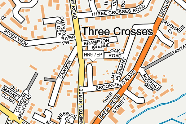 HR9 7EP map - OS OpenMap – Local (Ordnance Survey)