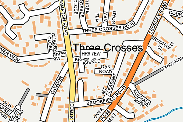 HR9 7EW map - OS OpenMap – Local (Ordnance Survey)