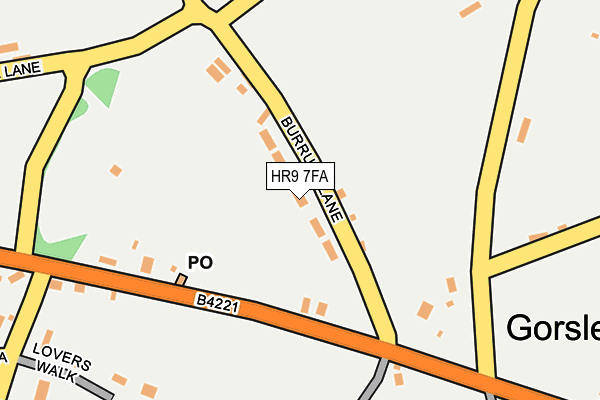 HR9 7FA map - OS OpenMap – Local (Ordnance Survey)
