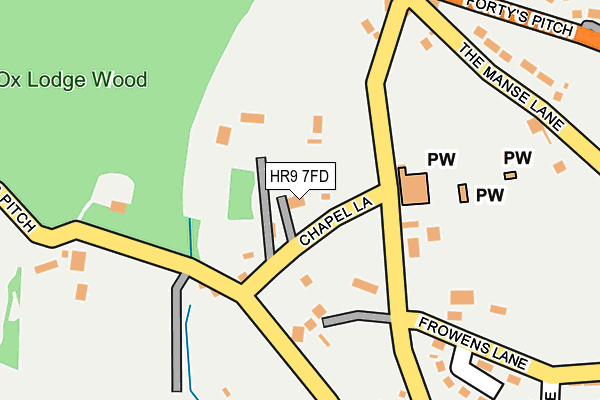HR9 7FD map - OS OpenMap – Local (Ordnance Survey)