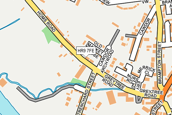 HR9 7FE map - OS OpenMap – Local (Ordnance Survey)