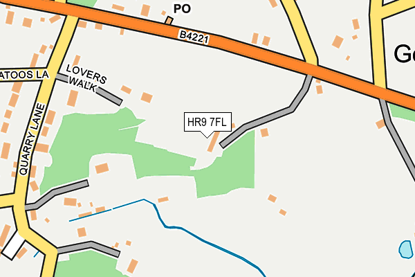 HR9 7FL map - OS OpenMap – Local (Ordnance Survey)