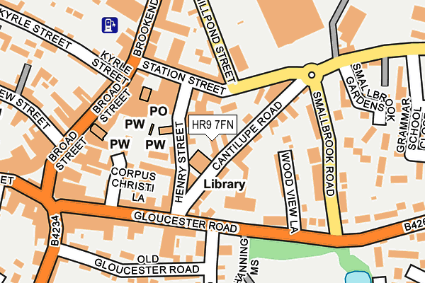 HR9 7FN map - OS OpenMap – Local (Ordnance Survey)