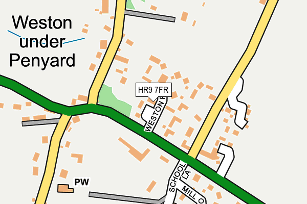 HR9 7FR map - OS OpenMap – Local (Ordnance Survey)