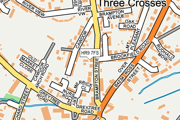 HR9 7FS map - OS OpenMap – Local (Ordnance Survey)