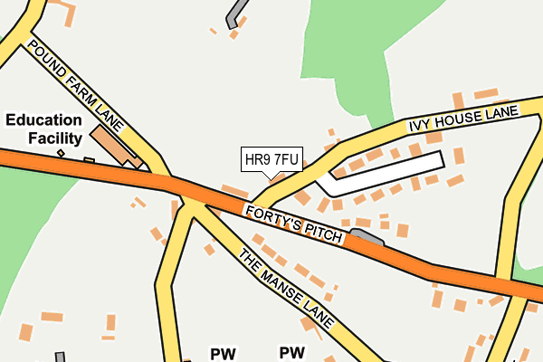 HR9 7FU map - OS OpenMap – Local (Ordnance Survey)