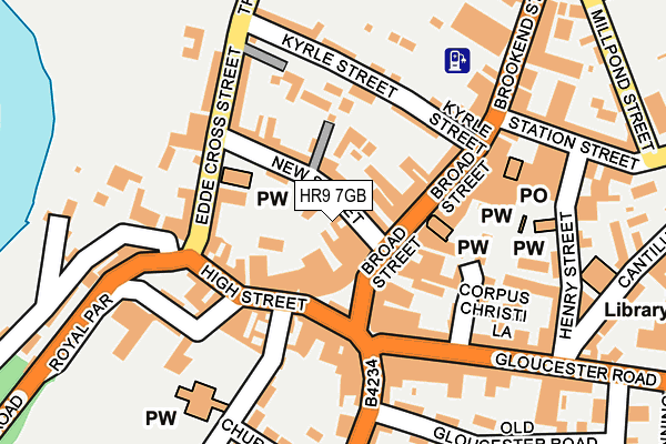HR9 7GB map - OS OpenMap – Local (Ordnance Survey)