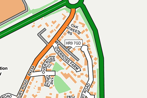 HR9 7GD map - OS OpenMap – Local (Ordnance Survey)
