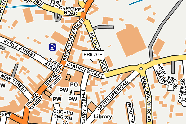 HR9 7GE map - OS OpenMap – Local (Ordnance Survey)