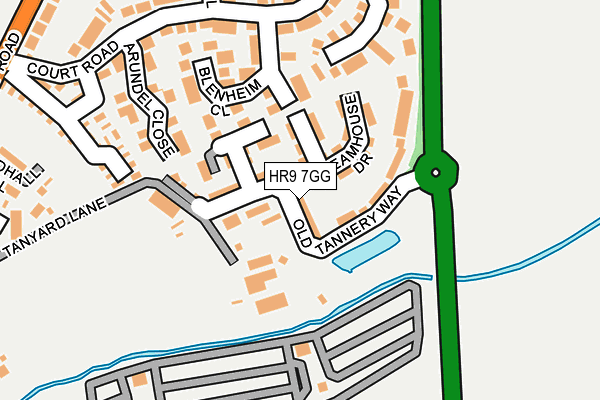 HR9 7GG map - OS OpenMap – Local (Ordnance Survey)