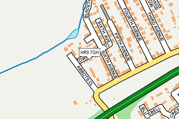 HR9 7GH map - OS OpenMap – Local (Ordnance Survey)