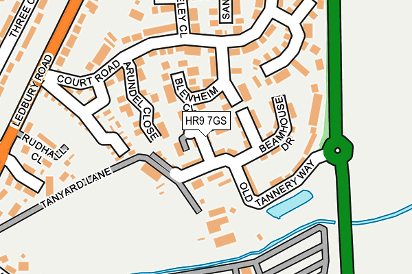 HR9 7GS map - OS OpenMap – Local (Ordnance Survey)