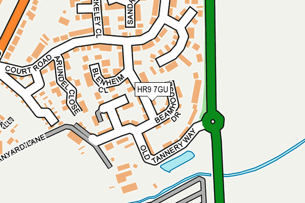 HR9 7GU map - OS OpenMap – Local (Ordnance Survey)
