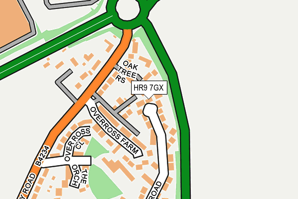 HR9 7GX map - OS OpenMap – Local (Ordnance Survey)