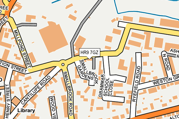 HR9 7GZ map - OS OpenMap – Local (Ordnance Survey)