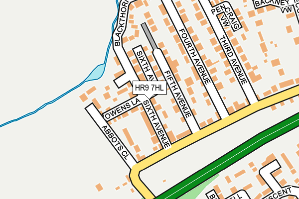 HR9 7HL map - OS OpenMap – Local (Ordnance Survey)