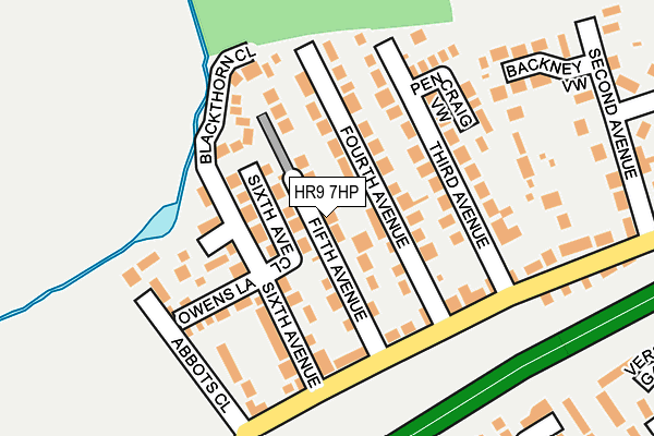 HR9 7HP map - OS OpenMap – Local (Ordnance Survey)