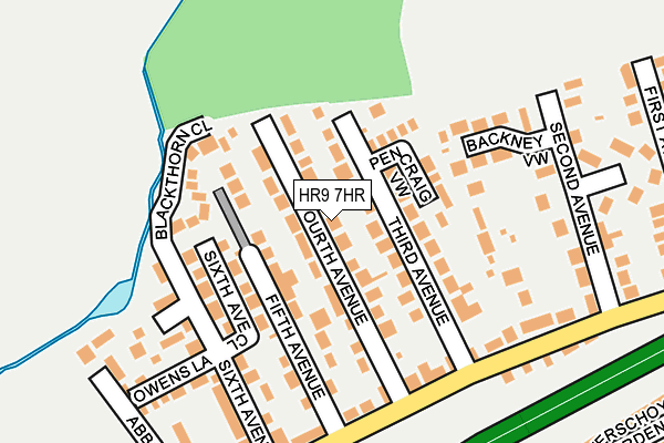 HR9 7HR map - OS OpenMap – Local (Ordnance Survey)