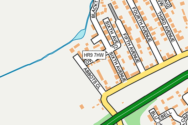 HR9 7HW map - OS OpenMap – Local (Ordnance Survey)