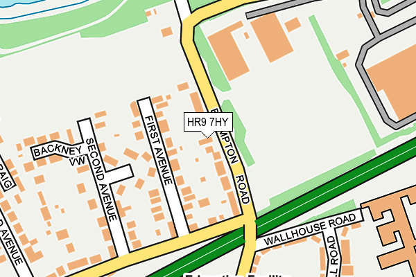 HR9 7HY map - OS OpenMap – Local (Ordnance Survey)