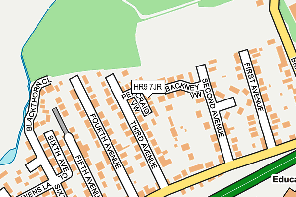 HR9 7JR map - OS OpenMap – Local (Ordnance Survey)